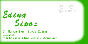 edina sipos business card